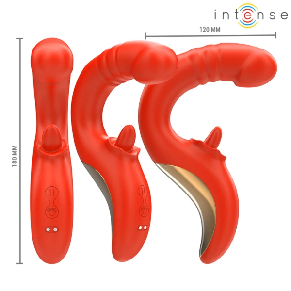 Intense Paulina U-vormige vibrator en stimulator rood Intense Paulina U-vormige vibrator en stimulator rood