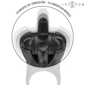 Intense FOR HIM Vibratiering Mabel met Clitorisstimulator, 10 trillingen, Zwart Intense FOR HIM Vibratiering Mabel met Clitorisstimulator, 10 trillingen, Zwart - Afbeelding 4