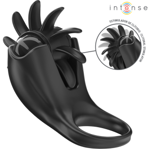 Intense FOR HIM Vibratiering Mabel met Clitorisstimulator, 10 trillingen, Zwart Intense FOR HIM Vibratiering Mabel met Clitorisstimulator, 10 trillingen, Zwart - Afbeelding 1