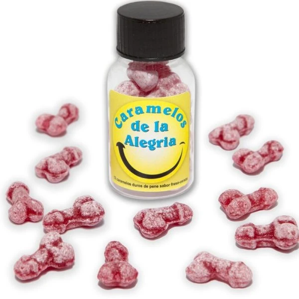 Diablo Picante Penisvormige Joy-Bonbons Aardbei/Kers Party-Grap