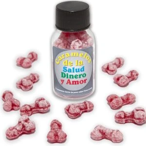 Diablo Picante Bonbons in Penisvorm Aardbei-Kers
