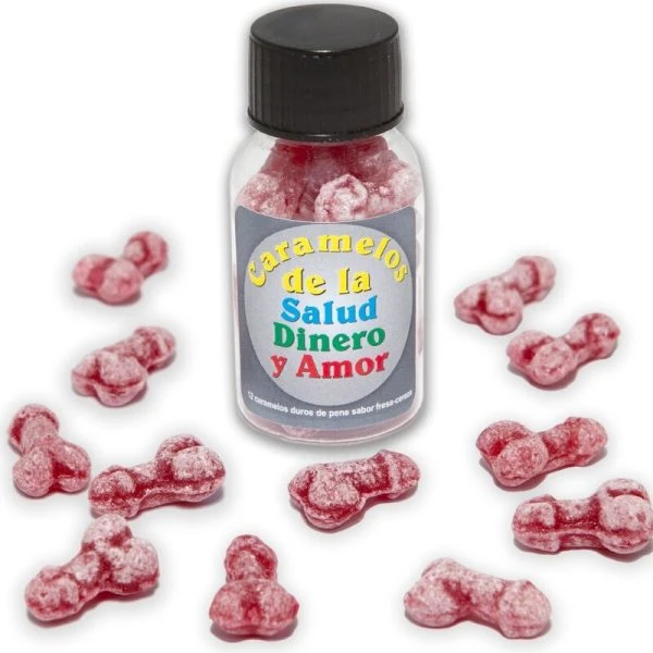 Diablo Picante Bonbons in Penisvorm Aardbei-Kers