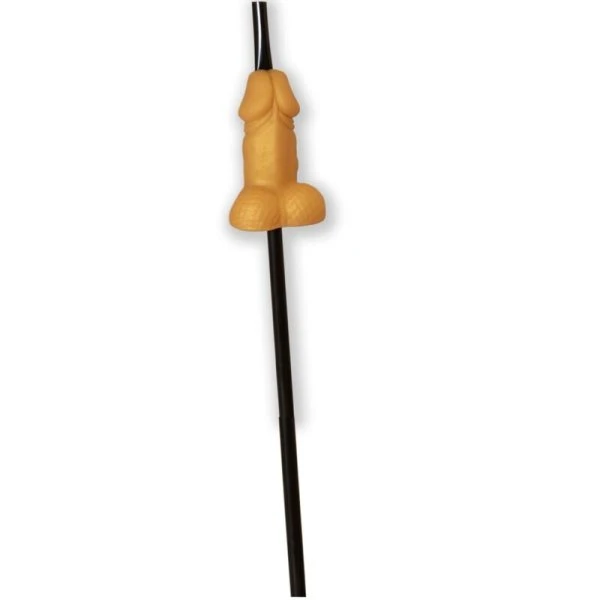 Diablo Picante Gouden Rietje in Penisvorm voor Feestjes