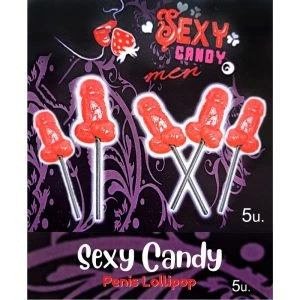 Diablo Picante Penis Lollipop Cherry Shape 5-Pack Party Gag