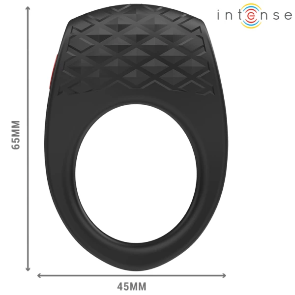 Intense FOR HIM Clover Vibrator Penisring met 10 trillingen, Zwart