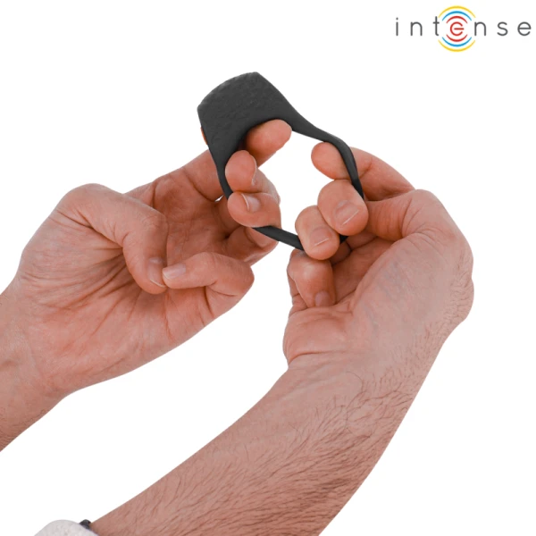 Intense FOR HIM Clover Vibrator Penisring met 10 trillingen, Zwart