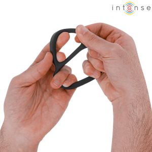 Intense FOR HIM Siliconen-penisring Dubbele ring Bobby Zwart Intense FOR HIM Siliconen-penisring Dubbele ring Bobby Zwart - Afbeelding 4
