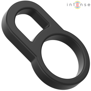 Intense FOR HIM Siliconen-penisring Dubbele ring Bobby Zwart Intense FOR HIM Siliconen-penisring Dubbele ring Bobby Zwart - Afbeelding 1