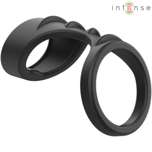 Intense FOR HIM Dubbele Penisring Theo van siliconen zwart Intense FOR HIM Dubbele Penisring Theo van siliconen zwart - Afbeelding 1