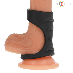 Intense FOR HIM Dubbele Penisring Theo van siliconen zwart Intense FOR HIM Dubbele Penisring Theo van siliconen zwart - Afbeelding 2
