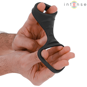Intense FOR HIM Dubbele Penisring Theo van siliconen zwart Intense FOR HIM Dubbele Penisring Theo van siliconen zwart - Afbeelding 4