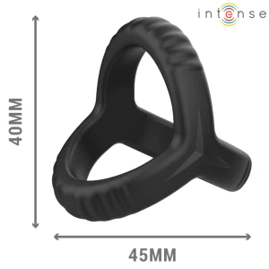 Intense FOR HIM Carson Doppelter Penisring aus Silikon, schwarz