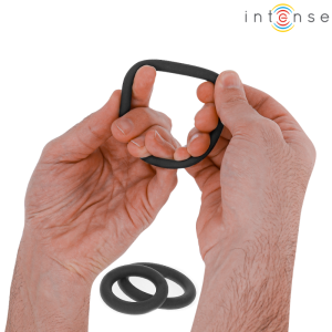 Intense FOR HIM Penis Ring Set Hugh 3 Basic made of silicone, black Intense FOR HIM Penis Ring Set Hugh 3 Basic made of silicone, black - Image 4