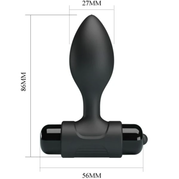 Anal Toys Pretty Love Vibra Butt Anaalplug met 10 Trillingen, Zwart