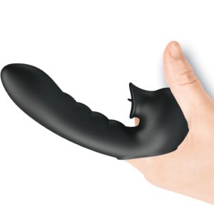 FUN Toys Pretty Love Hobgoblin vibrerende vingerhoes met clitorisstimulator, Zwart FUN Toys Pretty Love Hobgoblin vibrerende vingerhoes met clitorisstimulator, Zwart - Afbeelding 3