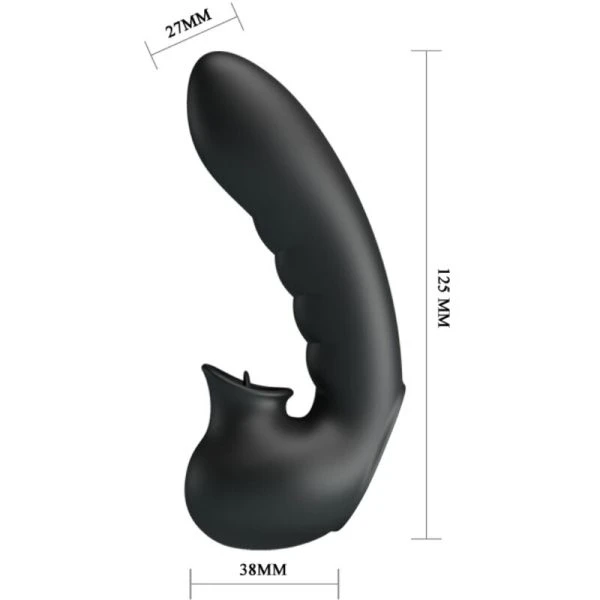 FUN Toys Pretty Love Hobgoblin vibrerende vingerhoes met clitorisstimulator, Zwart