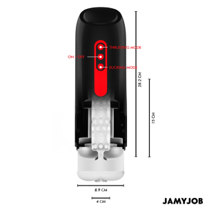 Jamyjob Phantom Automatische Masturbator met Zuig- en Stootmodi Jamyjob Phantom Automatische Masturbator met Zuig- en Stootmodi - Afbeelding 4