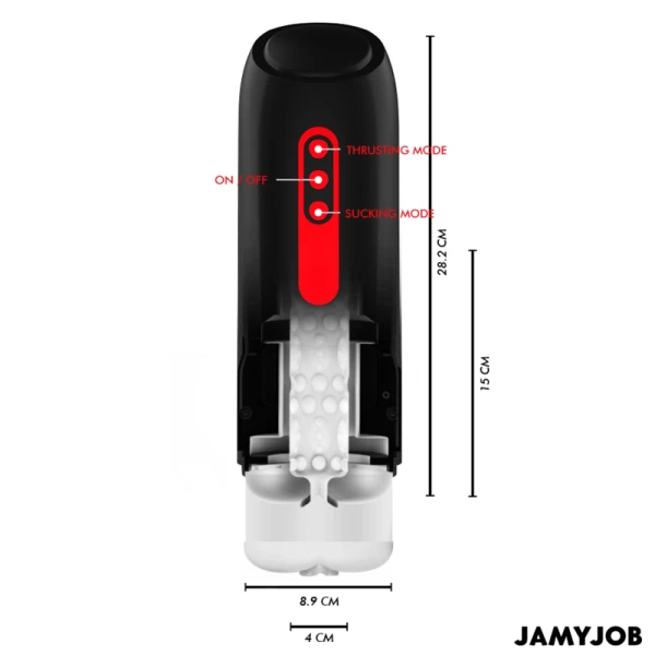 Jamyjob Phantom Automatische Masturbator met Zuig- en Stootmodi