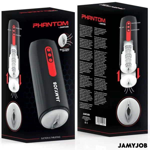 Jamyjob Phantom Automatische Masturbator met Zuig- en Stootmodi