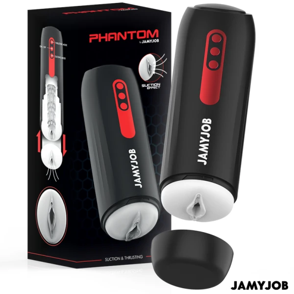 Jamyjob Phantom Automatische Masturbator met Zuig- en Stootmodi