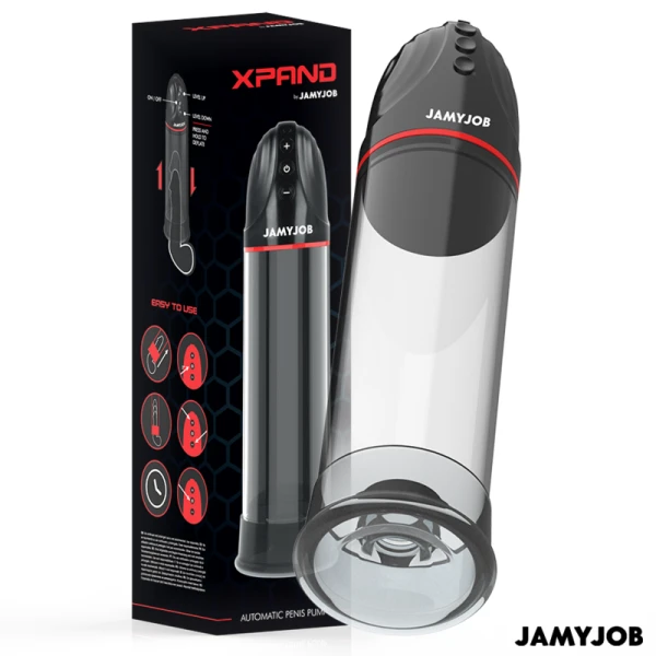 Jamyjob Xpand Automatische Penispumpe mit 3 Saugstufen Grau