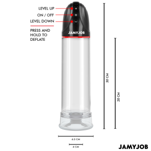 Jamyjob Xpand Automatische Penispumpe mit 3 Saugstufen Grau – Bild 3