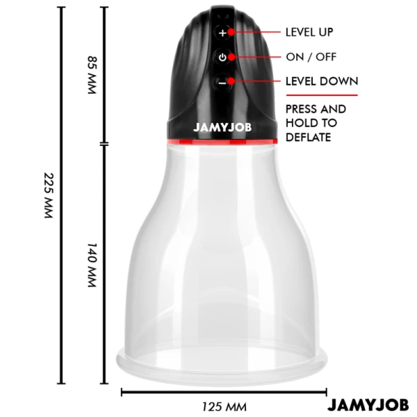 Jamyjob Xpand Lite Automatische Testikelpomp met 3 Zuigniveaus Grijs