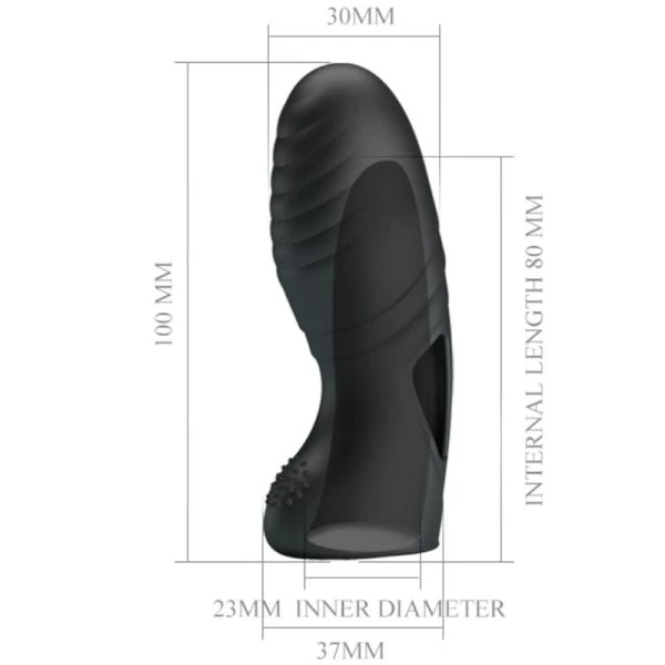 FUN Toys Pretty Love Alan Siliconen Vingervibrator Zwart