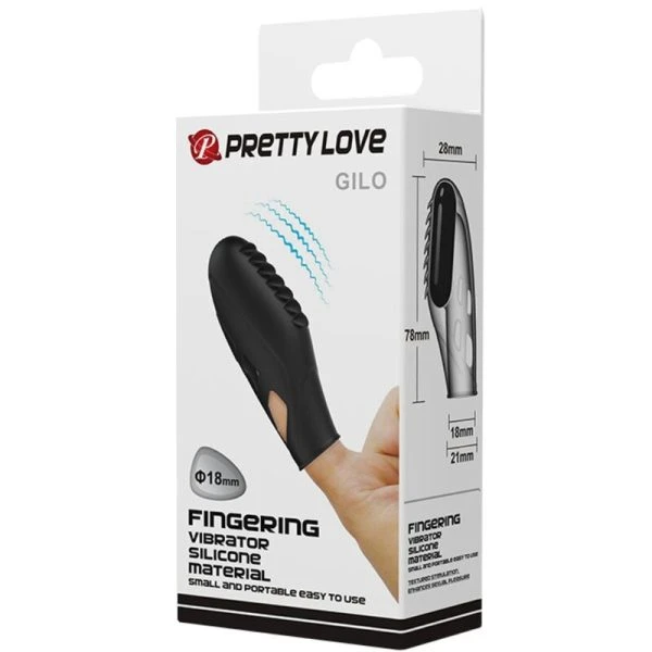 FUN Toys Siliconen Vingervibrator Pretty Love Gilo Zwart