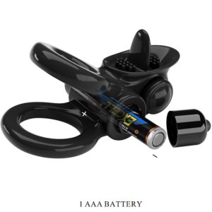FOR HIM Pretty Love Passionate Ring Vibratiering met clitorisstimulator zwart FOR HIM Pretty Love Passionate Ring Vibratiering met clitorisstimulator zwart - Afbeelding 3