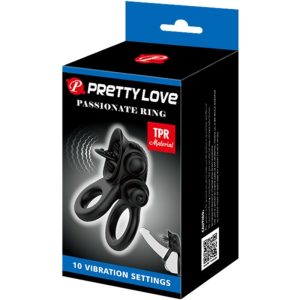 FOR HIM Pretty Love Passionate Ring Vibratiering met clitorisstimulator zwart FOR HIM Pretty Love Passionate Ring Vibratiering met clitorisstimulator zwart - Afbeelding 6
