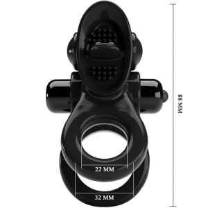 FOR HIM Pretty Love Passionate Ring Vibratiering met clitorisstimulator zwart FOR HIM Pretty Love Passionate Ring Vibratiering met clitorisstimulator zwart - Afbeelding 4
