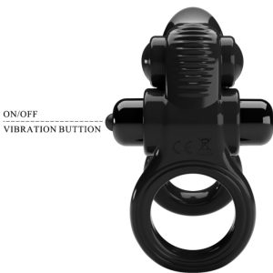 FOR HIM Pretty Love Passionate Ring Vibratiering met clitorisstimulator zwart FOR HIM Pretty Love Passionate Ring Vibratiering met clitorisstimulator zwart - Afbeelding 5