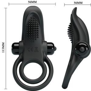 FOR HIM Pretty Love Dubbele Vibratiering met Clitorisstimulator 10 Vibraties Zwart FOR HIM Pretty Love Dubbele Vibratiering met Clitorisstimulator 10 Vibraties Zwart - Afbeelding 5