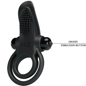 FOR HIM Pretty Love Dubbele Vibratiering met Clitorisstimulator 10 Vibraties Zwart FOR HIM Pretty Love Dubbele Vibratiering met Clitorisstimulator 10 Vibraties Zwart - Afbeelding 4