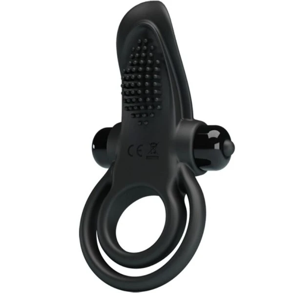 FOR HIM Pretty Love Dubbele Vibratiering met Clitorisstimulator 10 Vibraties Zwart