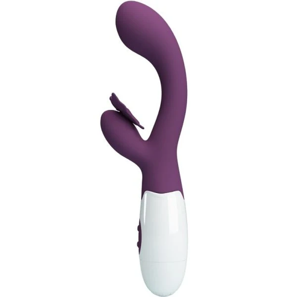 High Tech Pretty Love Butterfly Kiss Rabbit Vibrator met clitorisstimulator, paars