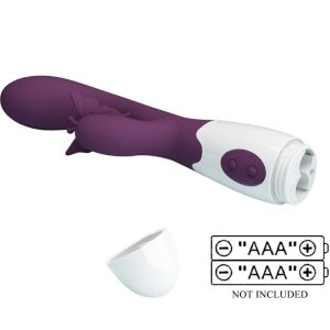 High Tech Pretty Love Butterfly Kiss Rabbit Vibrator met clitorisstimulator, paars High Tech Pretty Love Butterfly Kiss Rabbit Vibrator met clitorisstimulator, paars - Afbeelding 5