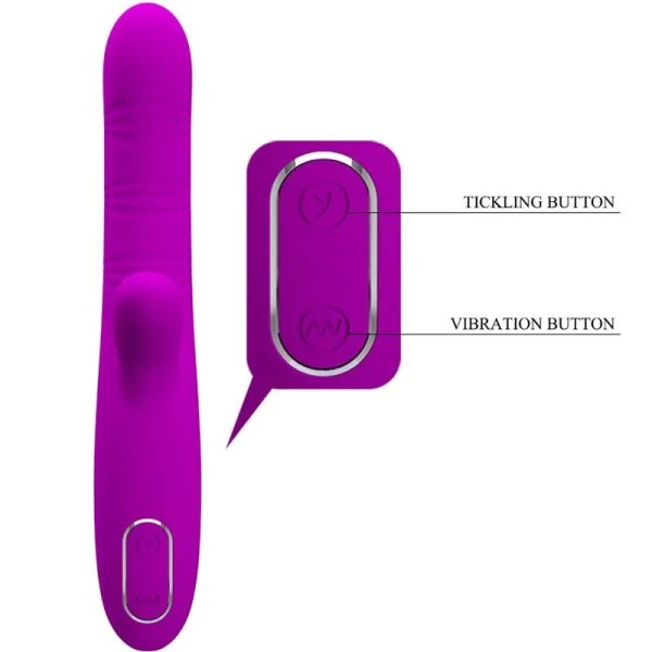 High Tech Pretty Love Angelique Multifunctionele Vibrator met Clitorisstimulator, Paars