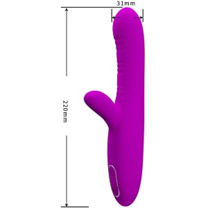 High Tech Pretty Love Angelique Multifunctionele Vibrator met Clitorisstimulator, Paars High Tech Pretty Love Angelique Multifunctionele Vibrator met Clitorisstimulator, Paars - Afbeelding 3