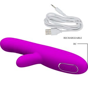 High Tech Pretty Love Angelique Multifunctionele Vibrator met Clitorisstimulator, Paars High Tech Pretty Love Angelique Multifunctionele Vibrator met Clitorisstimulator, Paars - Afbeelding 5