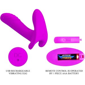 Remote Control Pretty Love Massager & Vibrator met 12 trillingen en afstandsbediening paars Remote Control Pretty Love Massager & Vibrator met 12 trillingen en afstandsbediening paars - Afbeelding 8
