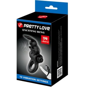 FOR HIM Pretty Love Penisring met Hazenoren en 10 Trillingen Zwart FOR HIM Pretty Love Penisring met Hazenoren en 10 Trillingen Zwart - Afbeelding 6