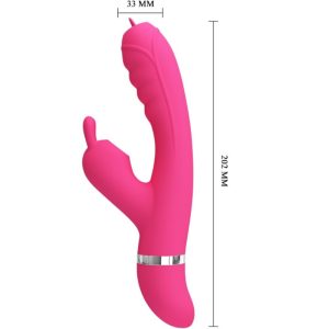 High Tech Pretty Love Phoenix Konijnenvibrator met Klopfunctie, Roze High Tech Pretty Love Phoenix Konijnenvibrator met Klopfunctie, Roze - Afbeelding 3