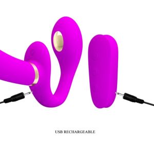 Remote Control Pretty Love – Thunderbird Doppel-Strap-on-Vibrator mit Fernbedienung lila Remote Control Pretty Love – Thunderbird Doppel-Strap-on-Vibrator mit Fernbedienung lila – Bild 6