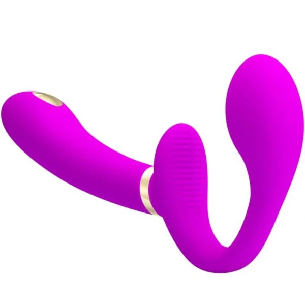 Remote Control Pretty Love – Thunderbird Doppel-Strap-on-Vibrator mit Fernbedienung lila