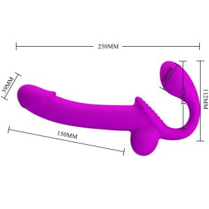 High Tech Pretty Love Kelpie Dubbele Strap-on-Stimulator paars High Tech Pretty Love Kelpie Dubbele Strap-on-Stimulator paars - Afbeelding 4