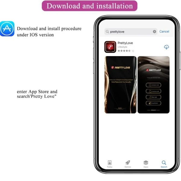 APP Series Pretty Love Franz Massager und Vibrator mit App-Steuerung, Lila
