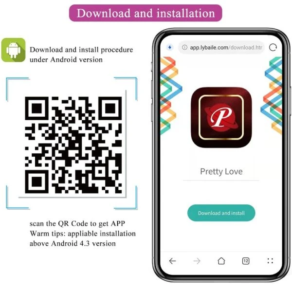 APP Series Pretty Love Franz Massager und Vibrator mit App-Steuerung, Lila