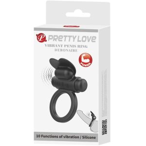 FOR HIM Pretty Love Debonaire Rabbit Vibrating Ring with 10 Vibrations Black FOR HIM Pretty Love Debonaire Rabbit Vibrating Ring with 10 Vibrations Black - Image 7